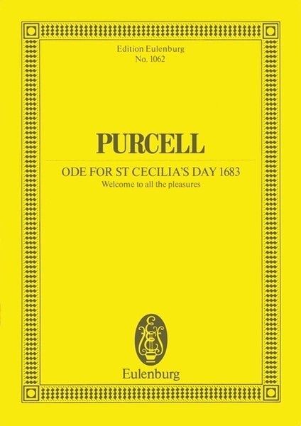 Purcell: Ode for St. Cecilia's Day 1683 (Study Score) published by Eulenburg